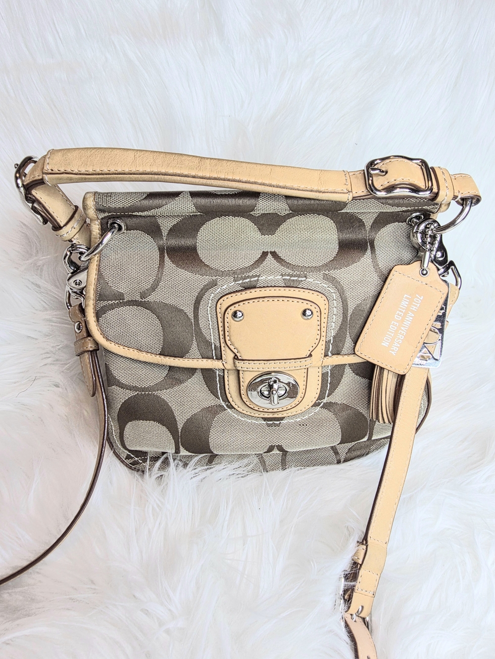 Coach 70th Anniversary LE Willis Legacy Bag & Tri Fold Compact Wallet Bag Strap - Picture 4 of 17